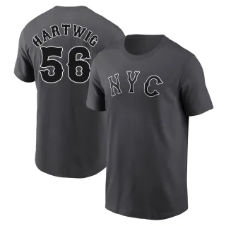 Men's New York Mets Grant Hartwig Graphite 2024 City Connect Fuse T-Shirt