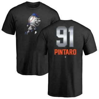 Men's New York Mets Jonathan Pintaro Black Midnight Mascot T-Shirt