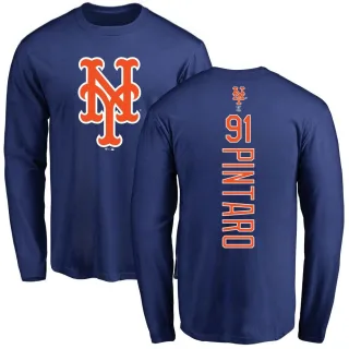 Men's New York Mets Jonathan Pintaro Royal Backer Long Sleeve T-Shirt