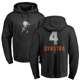Men's New York Mets Lenny Dykstra Black Branded Midnight Mascot Pullover Hoodie -