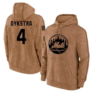 Men's New York Mets Lenny Dykstra Brown 2023 Salute to Service Club Pullover Hoodie
