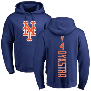 Men's New York Mets Lenny Dykstra Royal Backer Pullover Hoodie