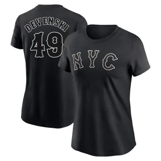 Women's New York Mets Chris Devenski Black 2024 City Connect T-Shirt