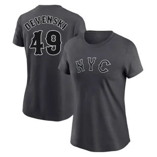 Women's New York Mets Chris Devenski Graphite 2024 City Connect Fuse T-Shirt