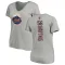 Women's New York Mets Grant Hartwig Ash Backer Slim Fit T-Shirt