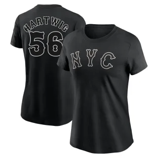 Women's New York Mets Grant Hartwig Black 2024 City Connect T-Shirt