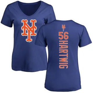 Women's New York Mets Grant Hartwig Royal Backer Slim Fit T-Shirt