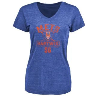 Women's New York Mets Grant Hartwig Royal Base Runner T-Shirt