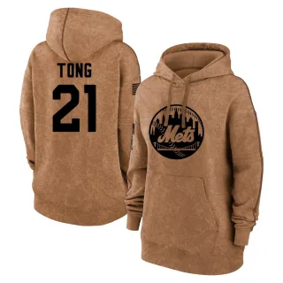 Women's New York Mets Jonah Tong Brown 2023 Salute to Service Pullover Hoodie