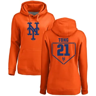 Women's New York Mets Jonah Tong Orange Branded RBI Pullover Hoodie -