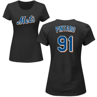Women's New York Mets Jonathan Pintaro Black Roster T-Shirt