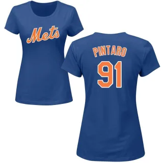 Women's New York Mets Jonathan Pintaro Royal Roster T-Shirt