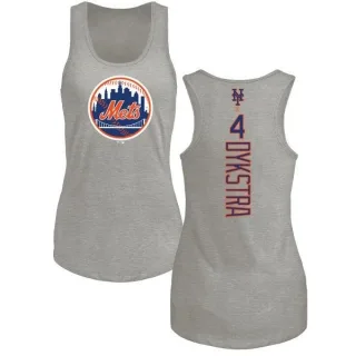 Women's New York Mets Lenny Dykstra Ash Backer Tank Top