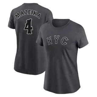 Women's New York Mets Patrick Mazeika Graphite 2024 City Connect Fuse T-Shirt