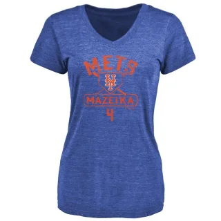 Women's New York Mets Patrick Mazeika Royal Base Runner T-Shirt