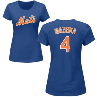 Women's New York Mets Patrick Mazeika Royal Roster T-Shirt