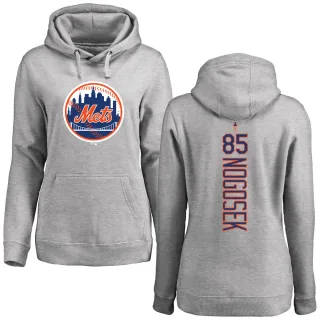 Women's New York Mets Stephen Nogosek Ash Backer Pullover Hoodie