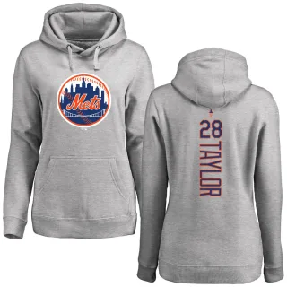 Women's New York Mets Tyrone Taylor Ash Backer Pullover Hoodie