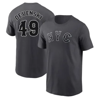 Youth New York Mets Chris Devenski Graphite 2024 City Connect Fuse T-Shirt