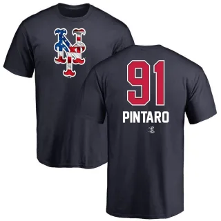 Youth New York Mets Jonathan Pintaro Navy Name and Number Banner Wave T-Shirt