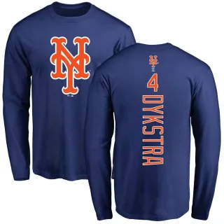 Youth New York Mets Lenny Dykstra Royal Backer Long Sleeve T-Shirt
