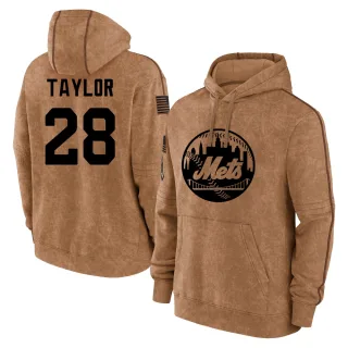 Youth New York Mets Tyrone Taylor Brown 2023 Salute to Service Club Pullover Hoodie